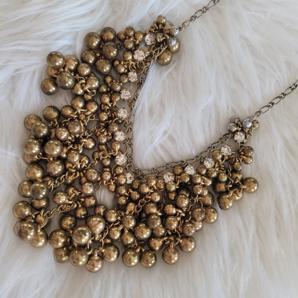 Fashion Necklace Balls Rhinestone Bohemian Custom Jewelry Bronze